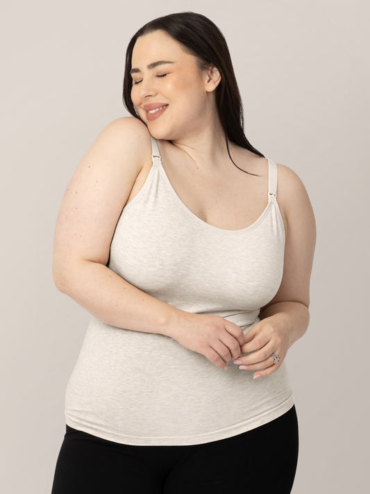 Sublime® Bamboo Maternity & Nursing Cami | Oatmeal Heather