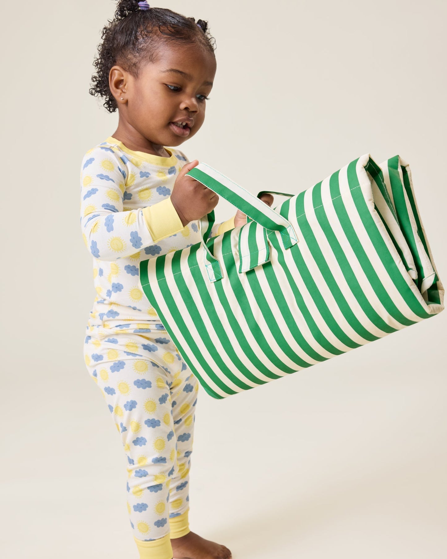 Inside/Outside Play Mat | Green Stripe
