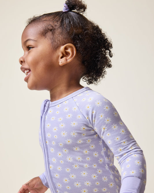 Bamboo Baby Pajama | Purple Daisies