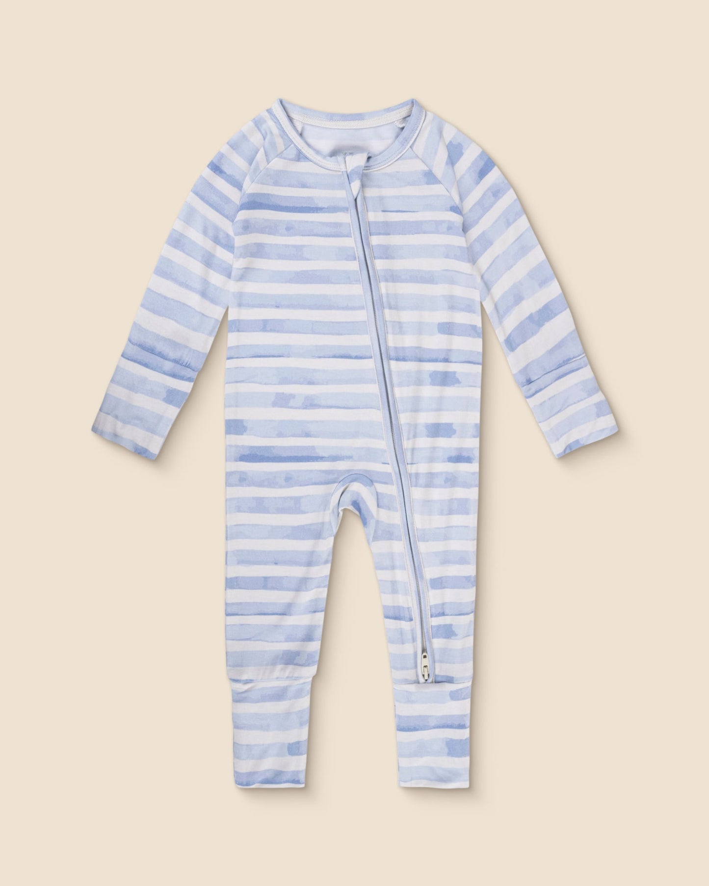Bamboo Baby Pajama | Blue Watercolor