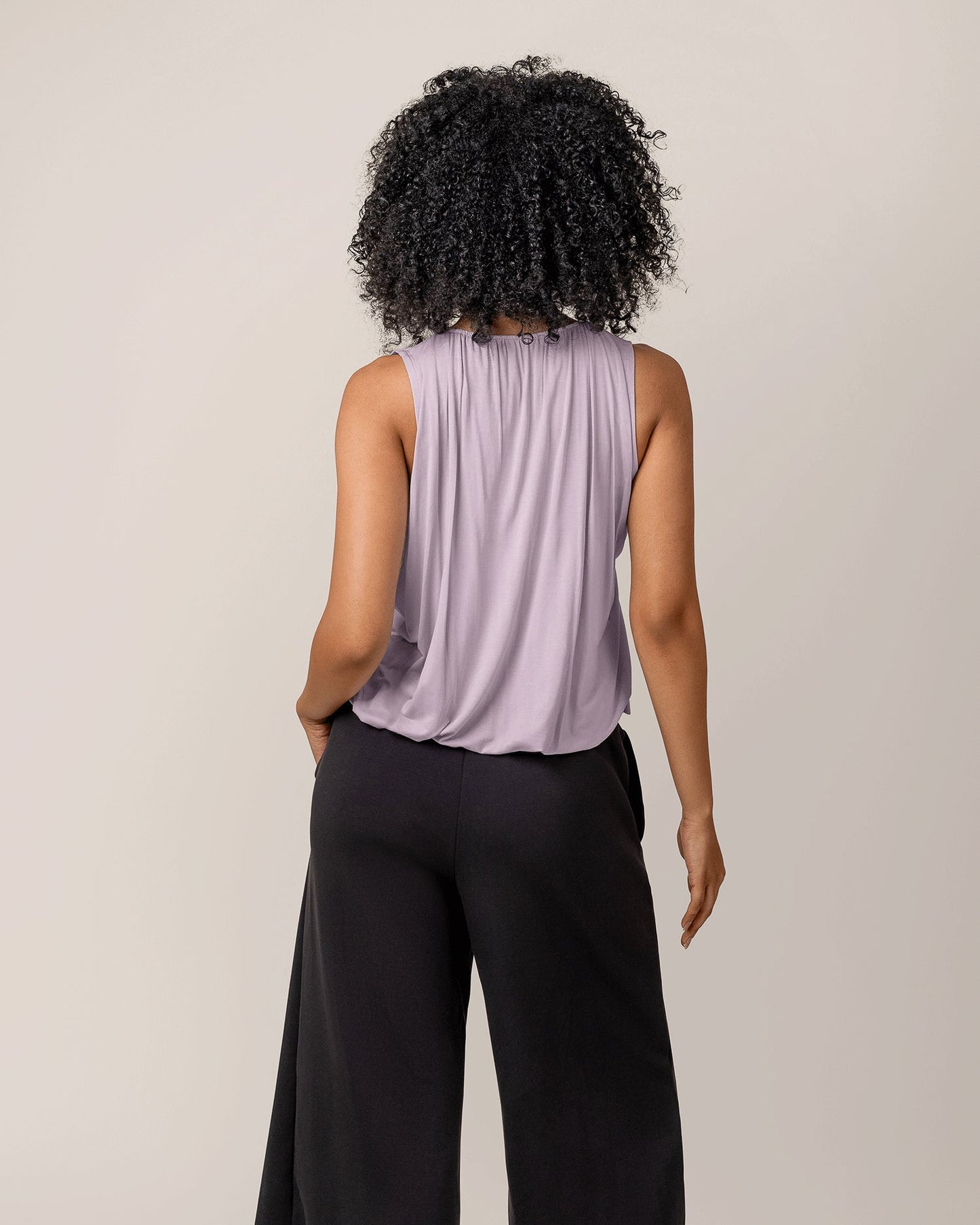 Piper Bubble Hem Nursing Tank | Lavender Mist