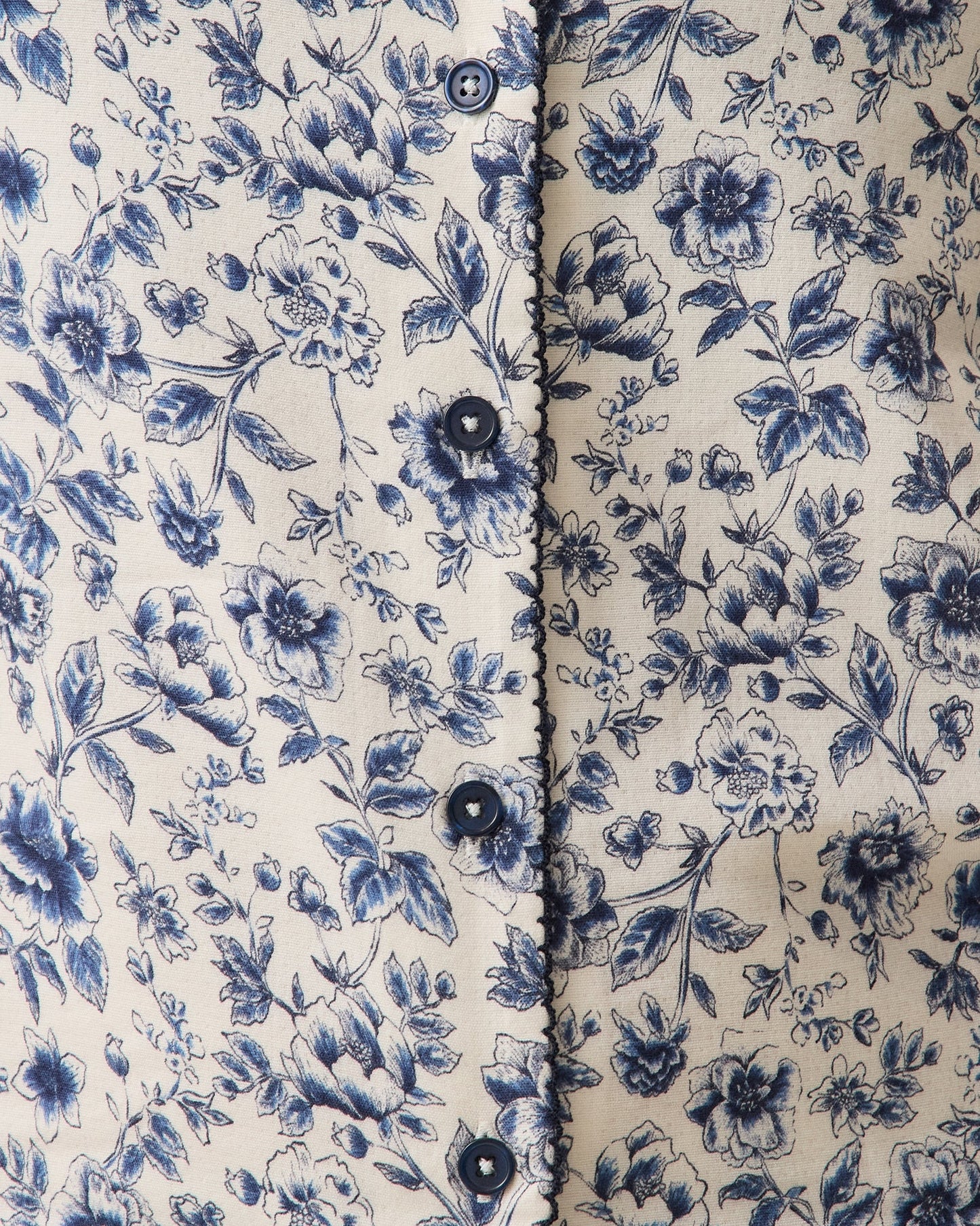 Cotton Bamboo Pajama Set | Navy Toile