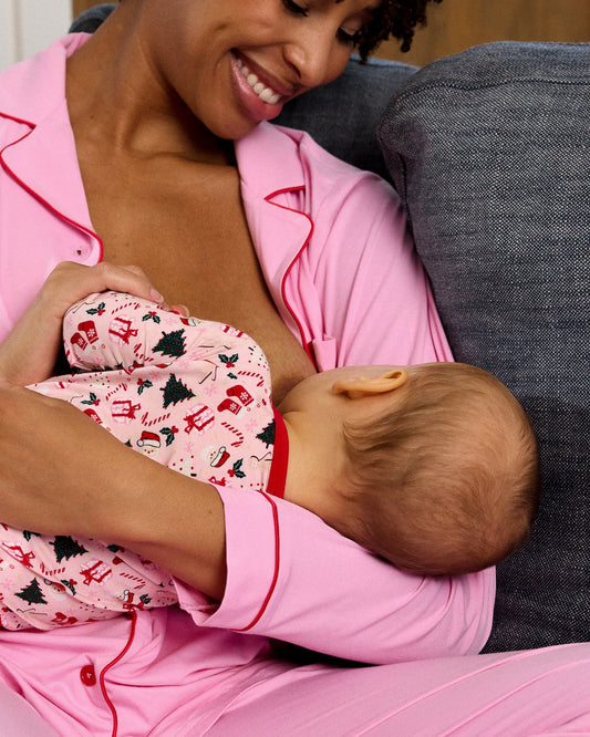 Clea Bamboo Long Sleeve Pajama Set | Bubblegum
