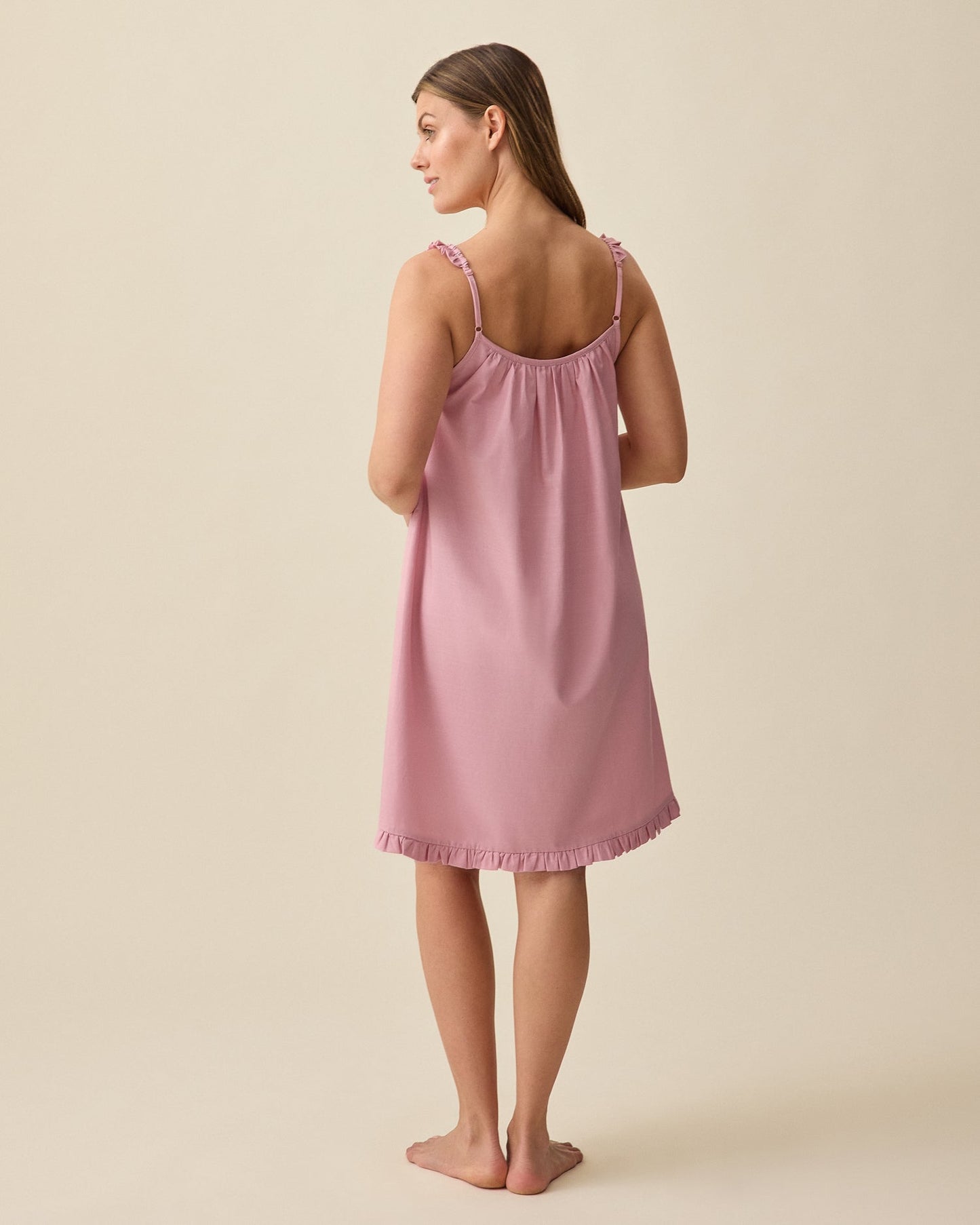 Dreamy Cotton Maternity & Nursing Nightgown | Light Mauve