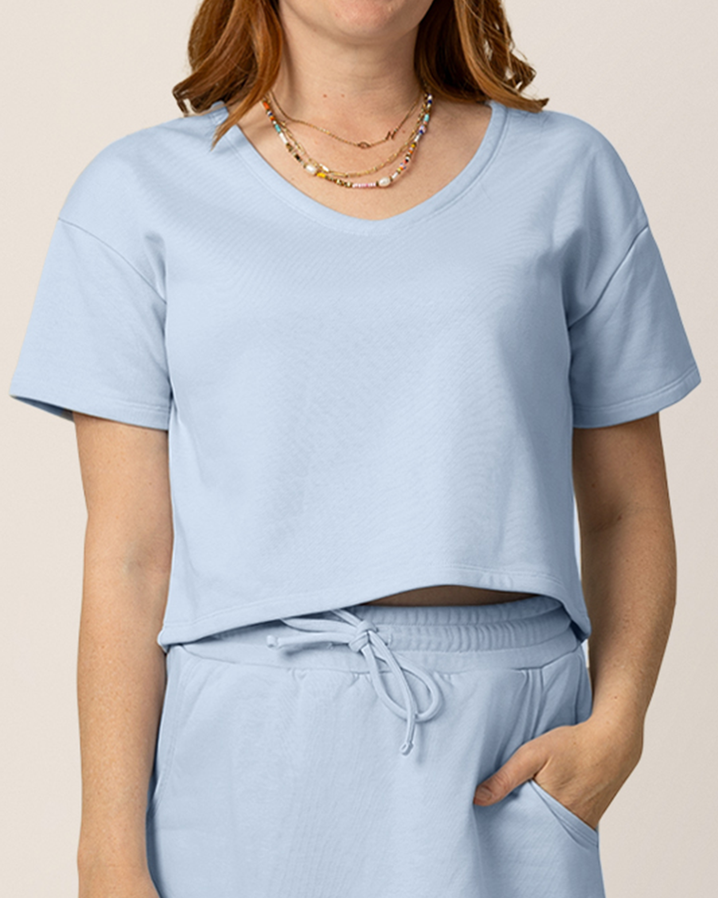 French Terry Nursing T-shirt | French Blue