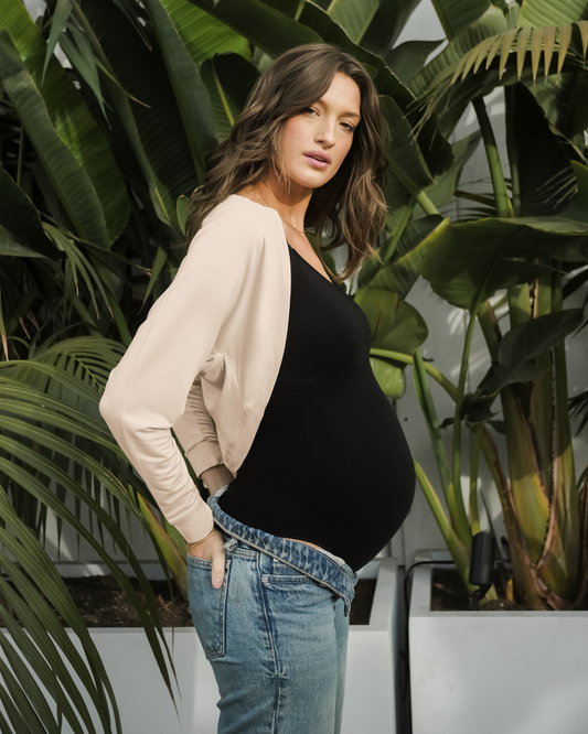 French Terry Cardigan Shrug | Oatmeal