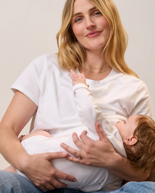 Classic Cotton Nursing T-shirt | White