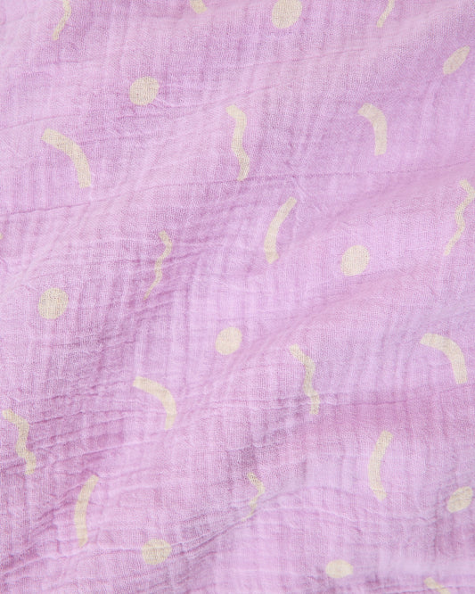 Organic Muslin Swaddle | Lilac Squiggles