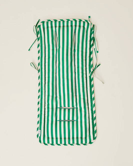 Stroller Party Seat Liner | Green Stripe