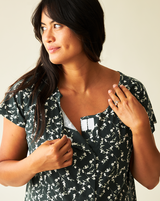 Universal Labor & Delivery Gown | Evergreen Blossom