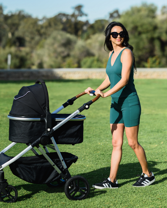 Stevie Active Postpartum Bike Short | Teal