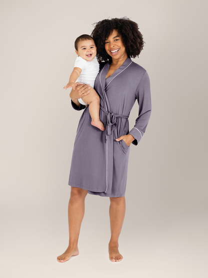 Clea Bamboo Robe | Granite