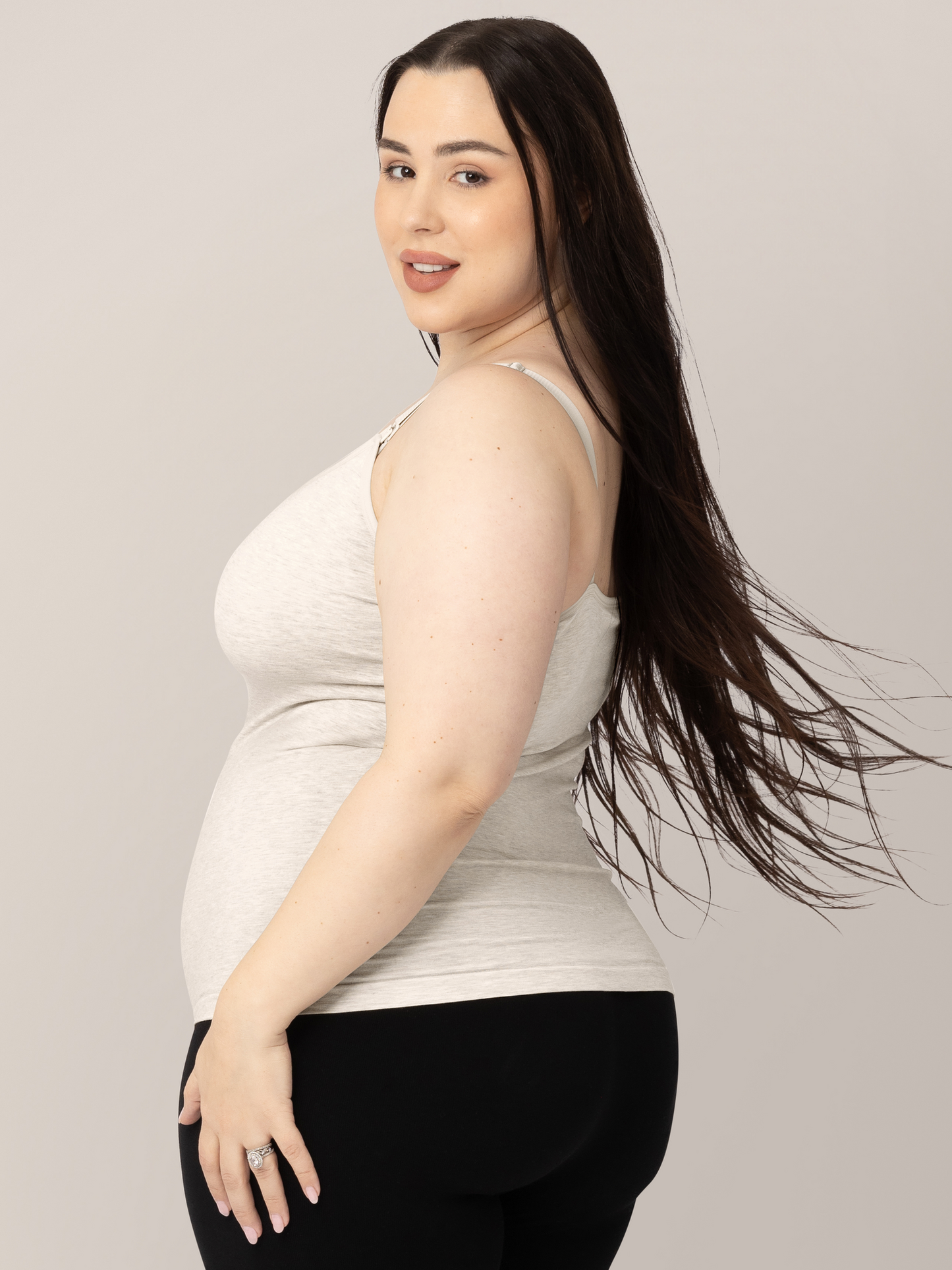 Sublime® Bamboo Maternity & Nursing Cami | Oatmeal Heather