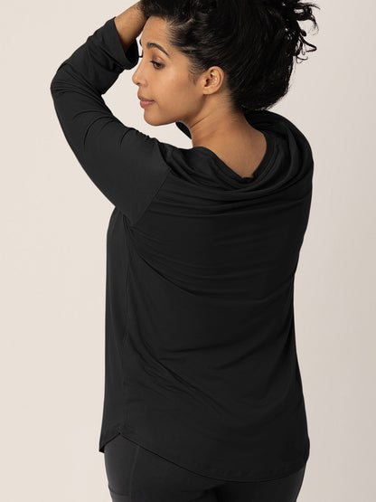 Bamboo Nursing Long Sleeve T-shirt Two-Pack | Black & Powder Blue