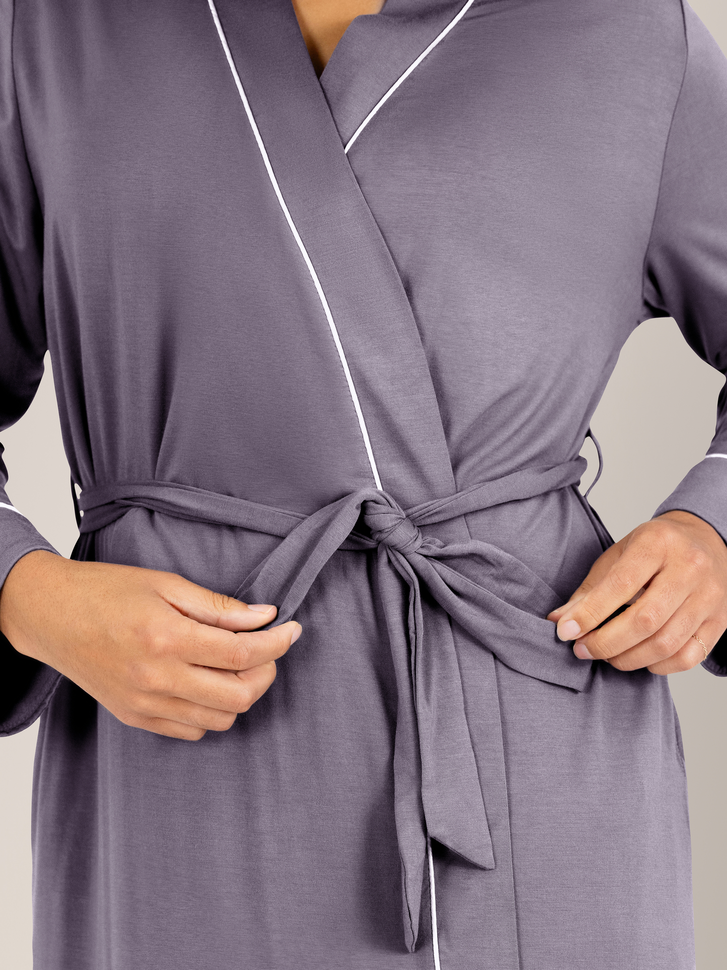 Clea Bamboo Robe | Granite
