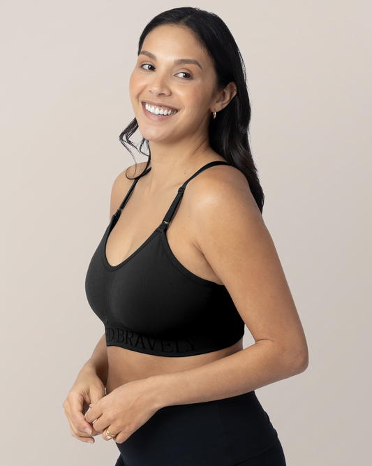 Sublime® Low Impact Pumping & Nursing Sports Bra | Black