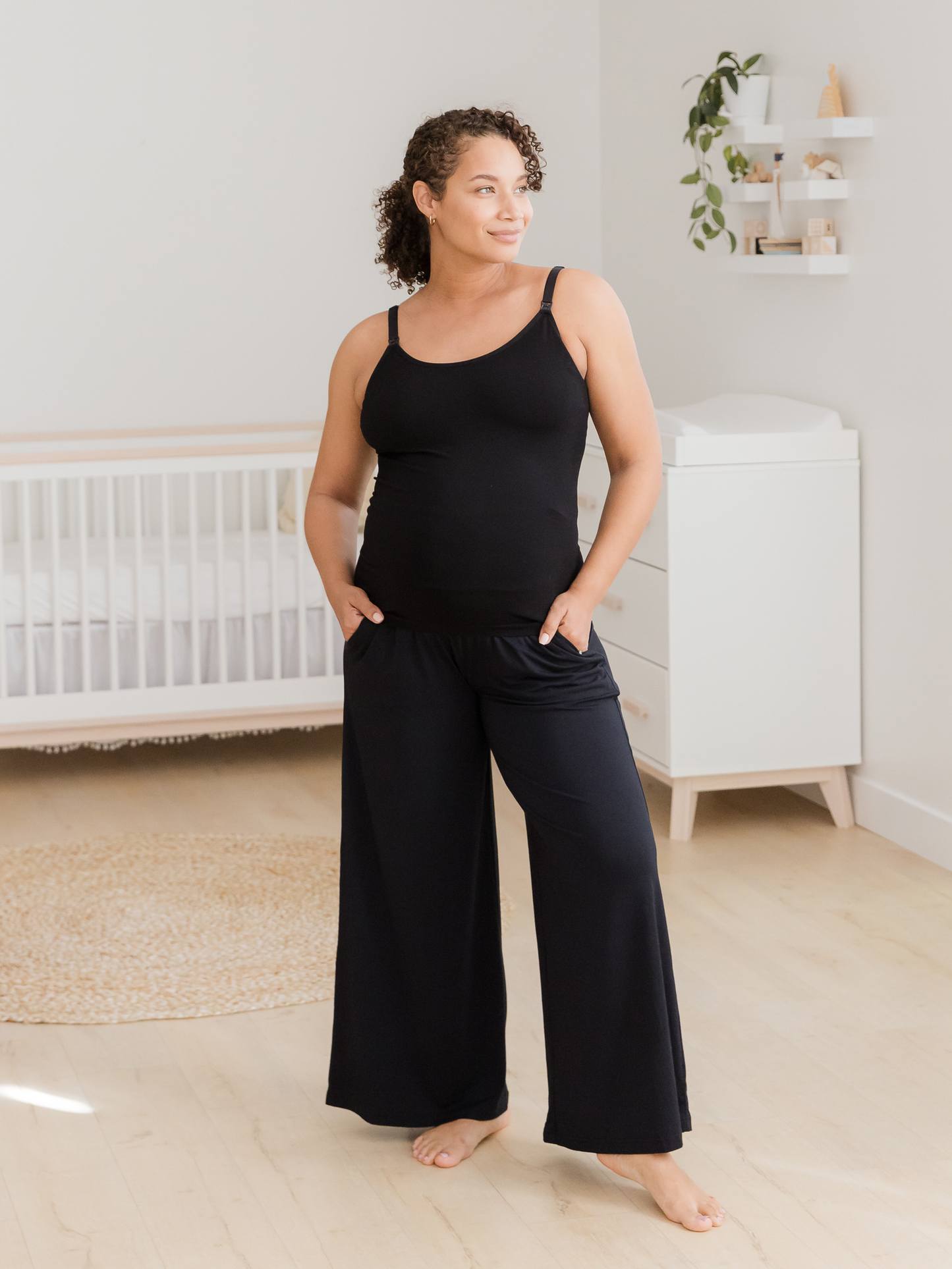 Sublime® Bamboo Maternity & Nursing Cami | Black