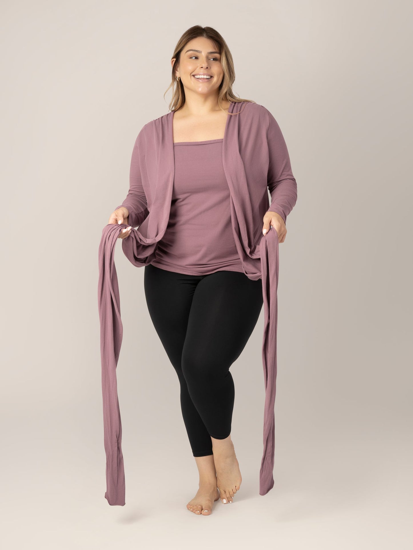 Organic Cotton Skin to Skin Long Sleeve Wrap Top | Twilight