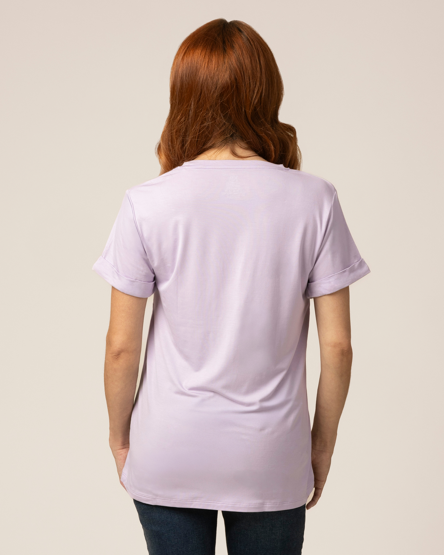 Asymmetrical Nursing T-shirt | Lavender Mist