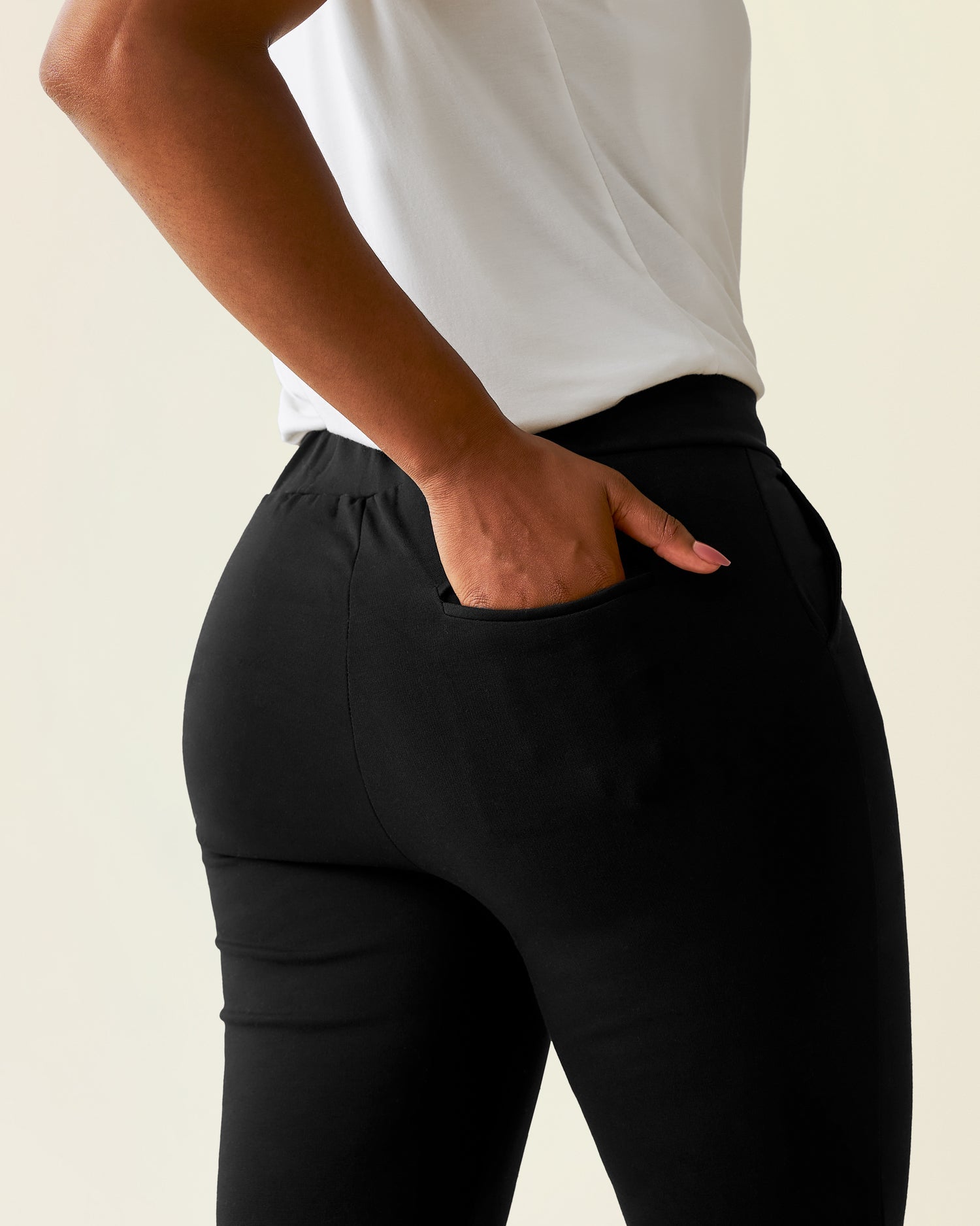 Postpartum Ponte Straight Leg Pant | Black