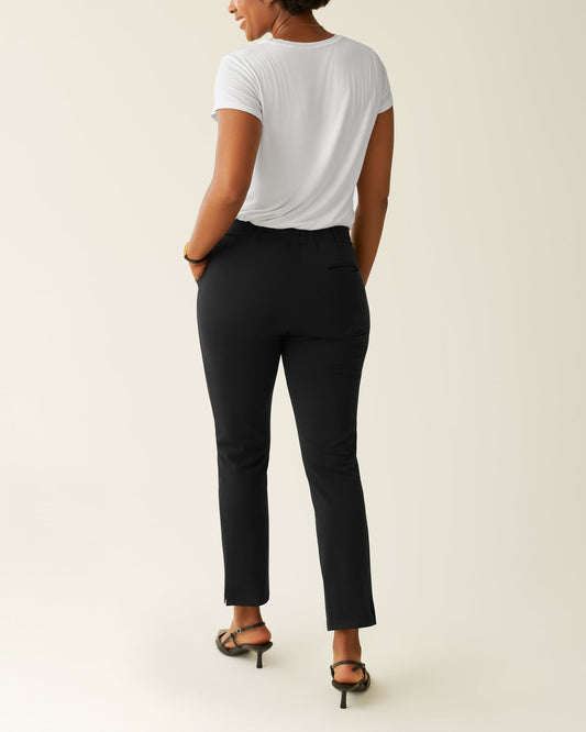 Postpartum Ponte Straight Leg Pant | Black