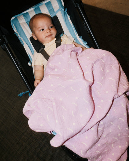 Organic Muslin Swaddle | Lilac Squiggles
