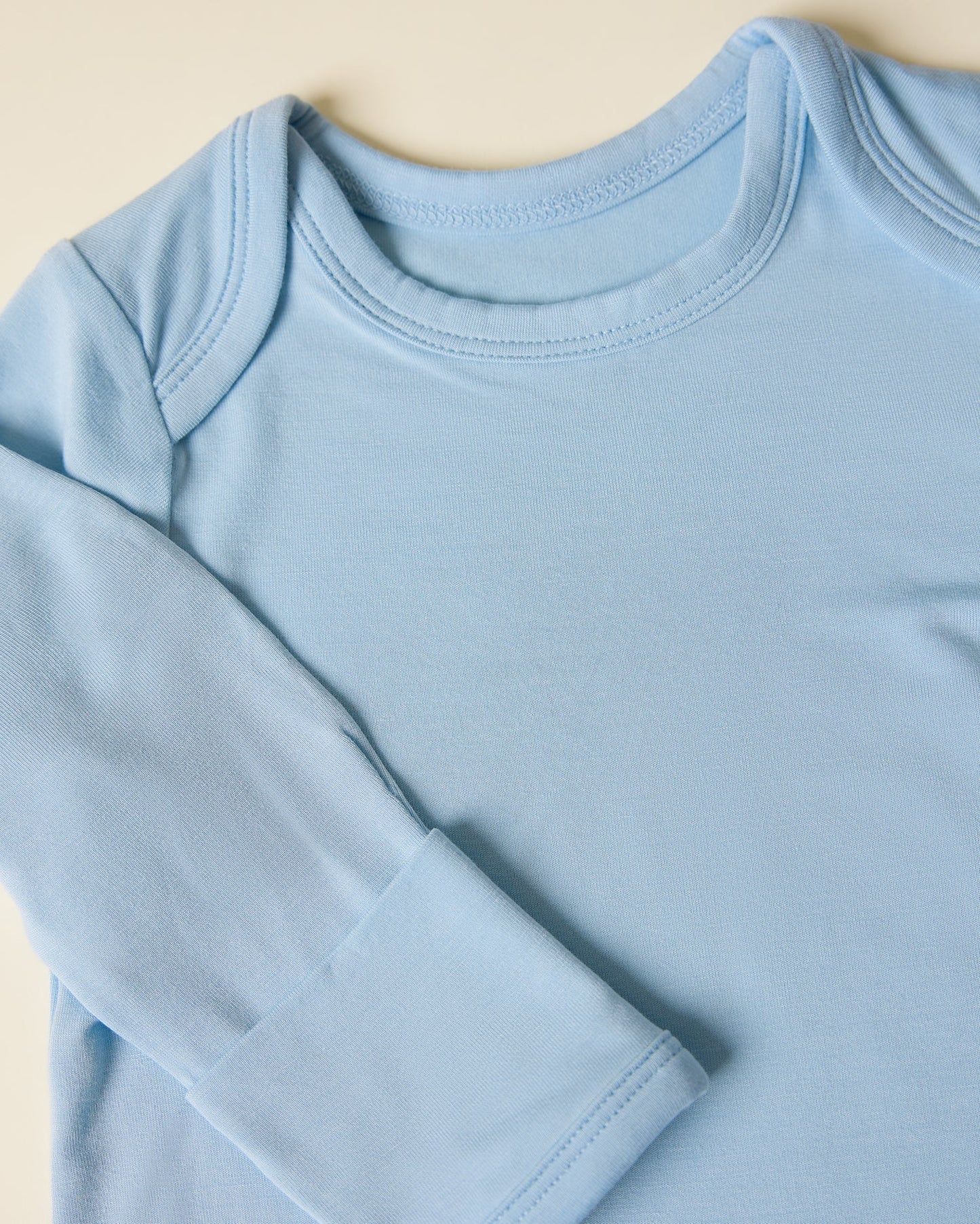 Bamboo Knotted Baby Gown & Hat | French Blue