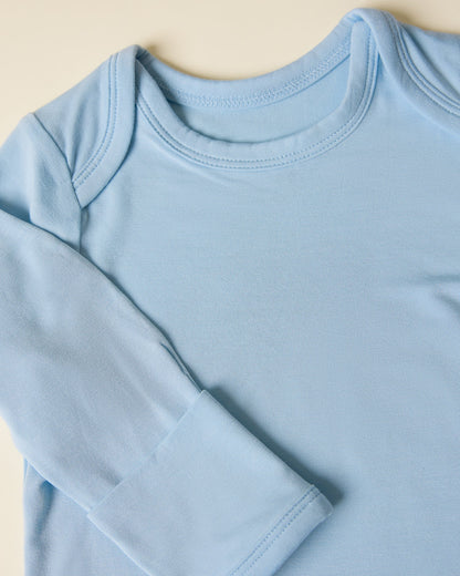 Bamboo Knotted Baby Gown & Hat | French Blue