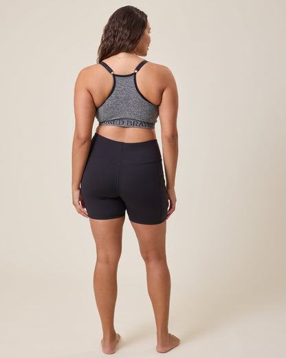 Stevie Active Postpartum Bike Short | Black