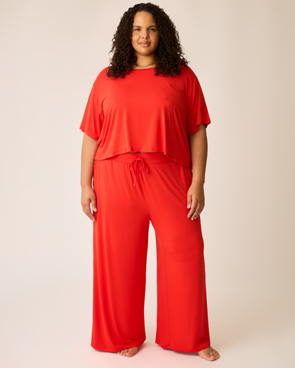 Aria Bamboo Casual Lounge Pant | Bright Red
