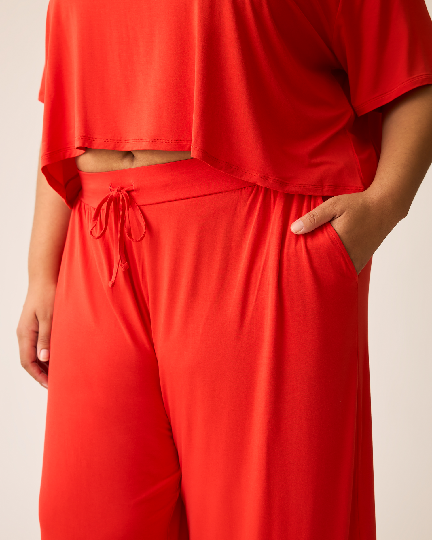 Aria Bamboo Casual Lounge Pant | Bright Red