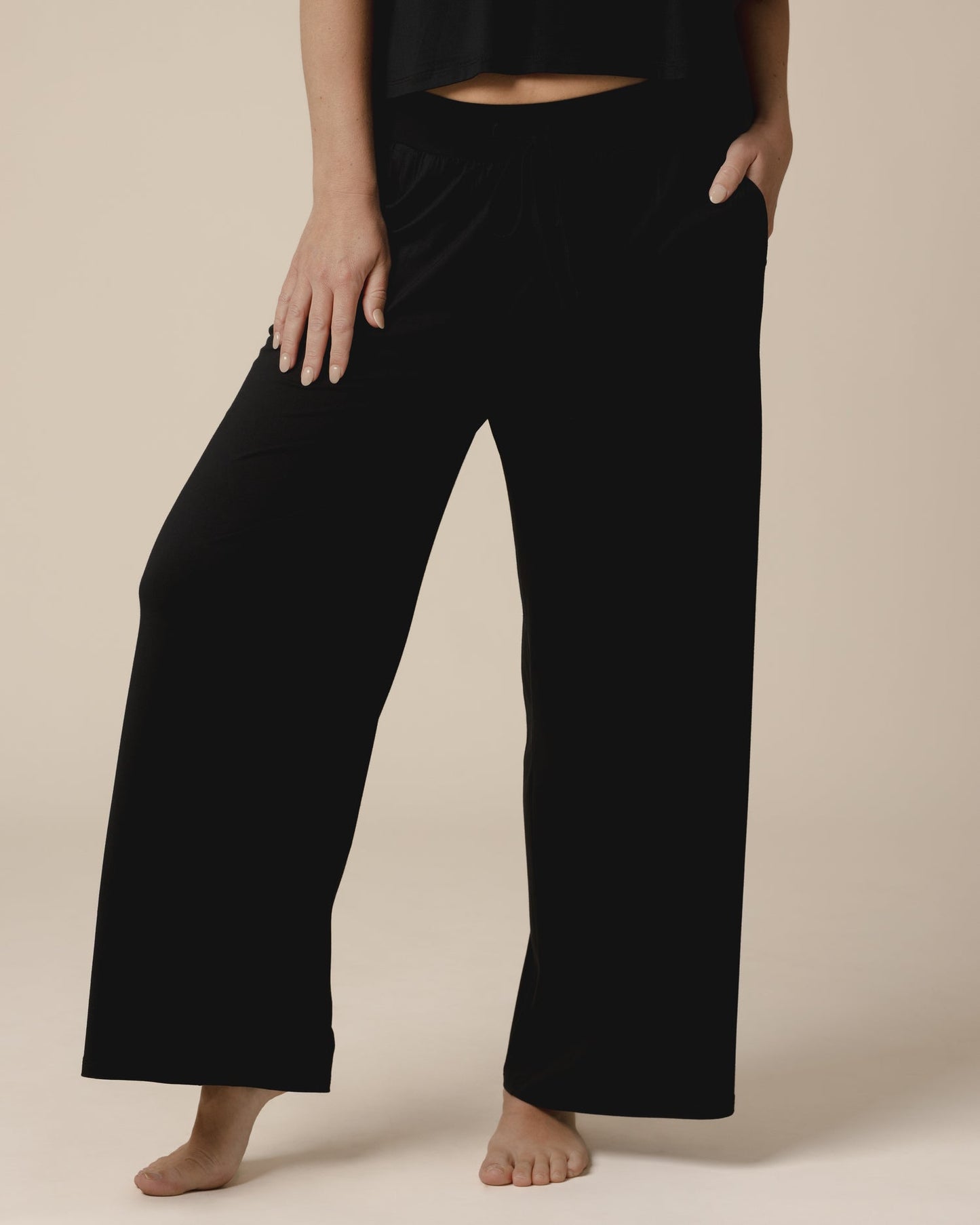 Aria Bamboo Casual Lounge Pant | Black