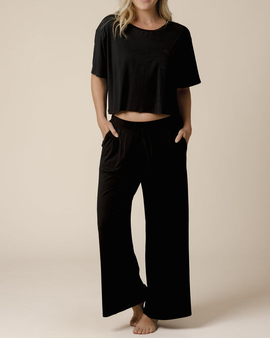 Aria Bamboo Casual Lounge Pant | Black