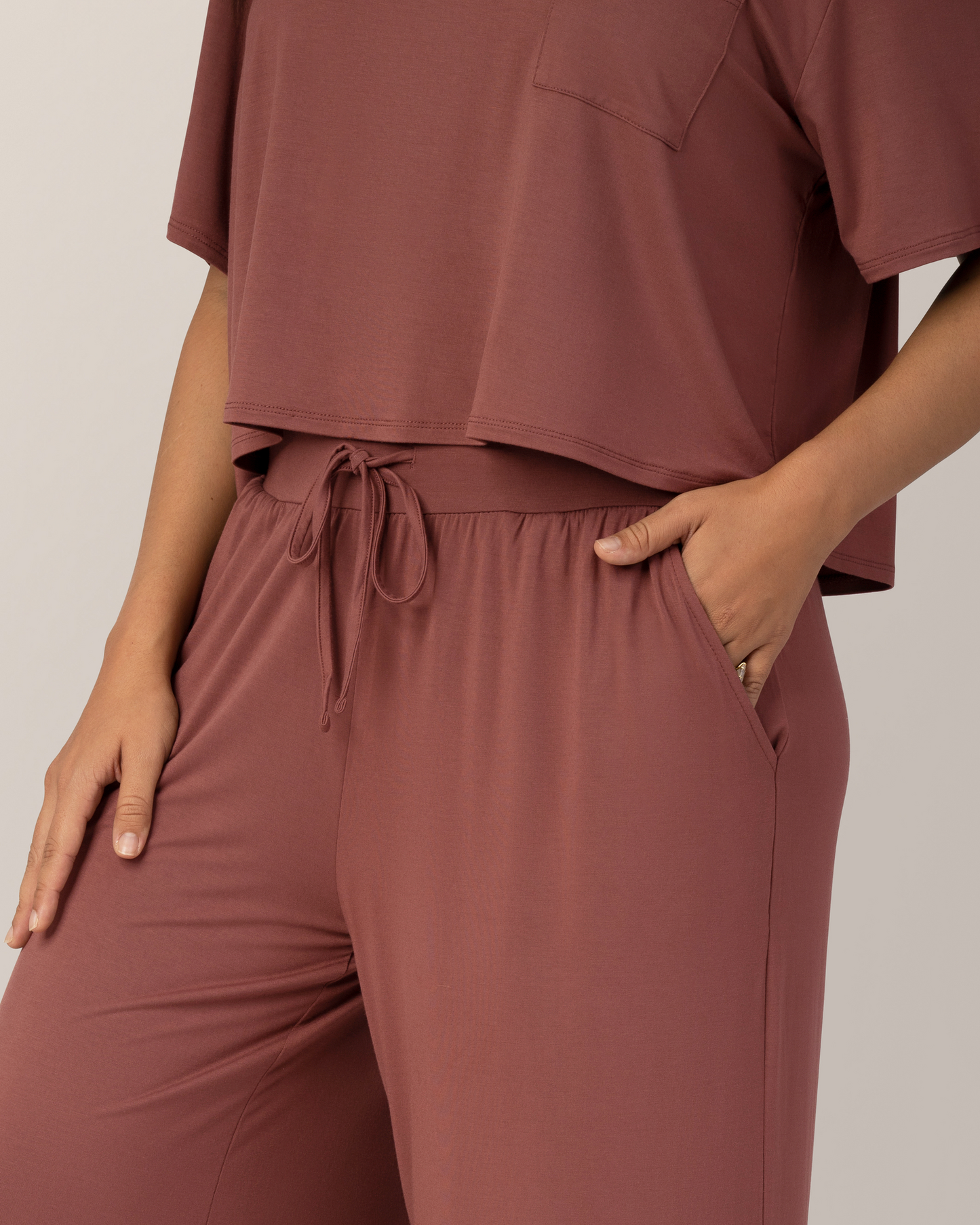 Aria Bamboo Casual Lounge Pant | Redwood