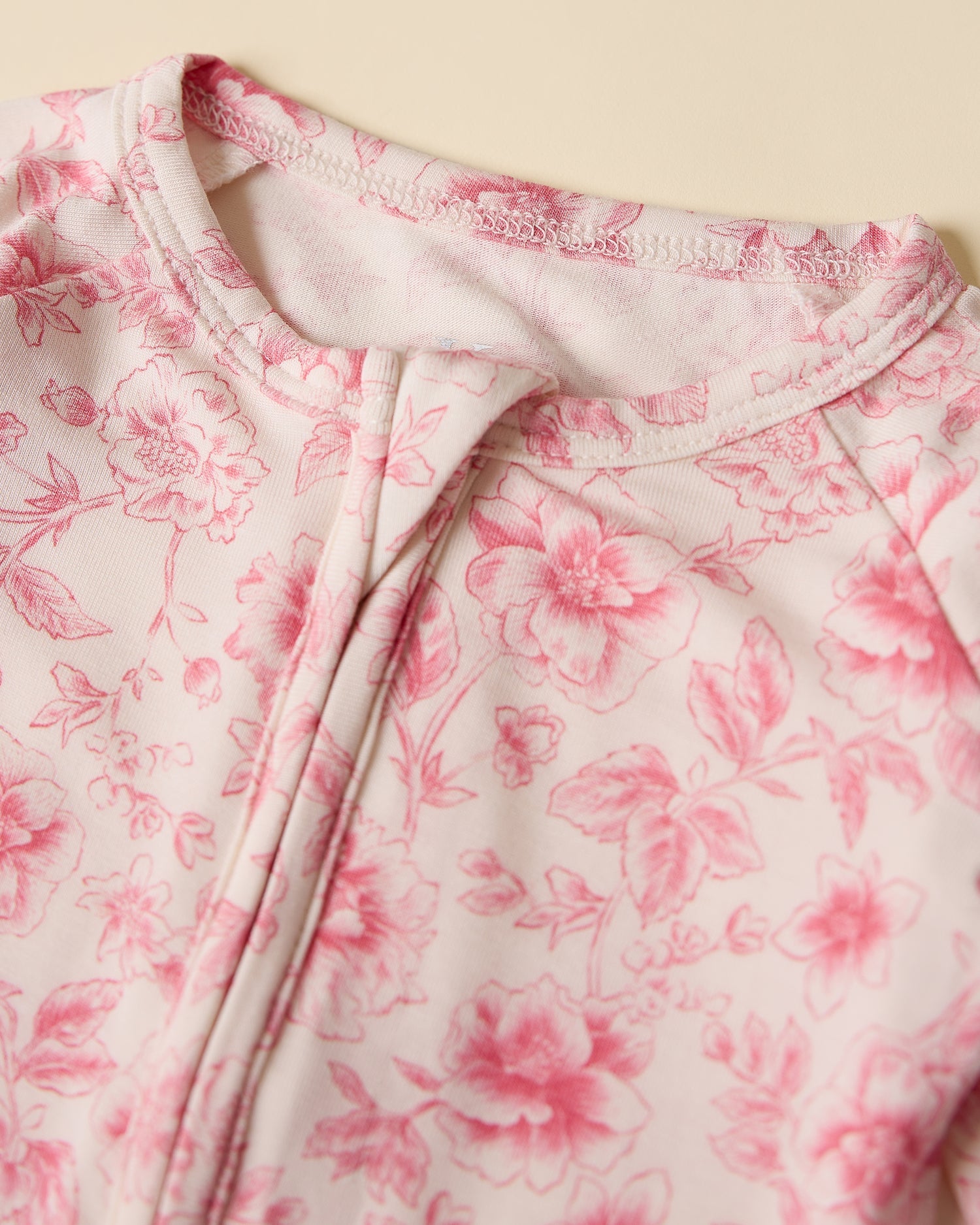 Bamboo Baby Pajama | Pink Toile