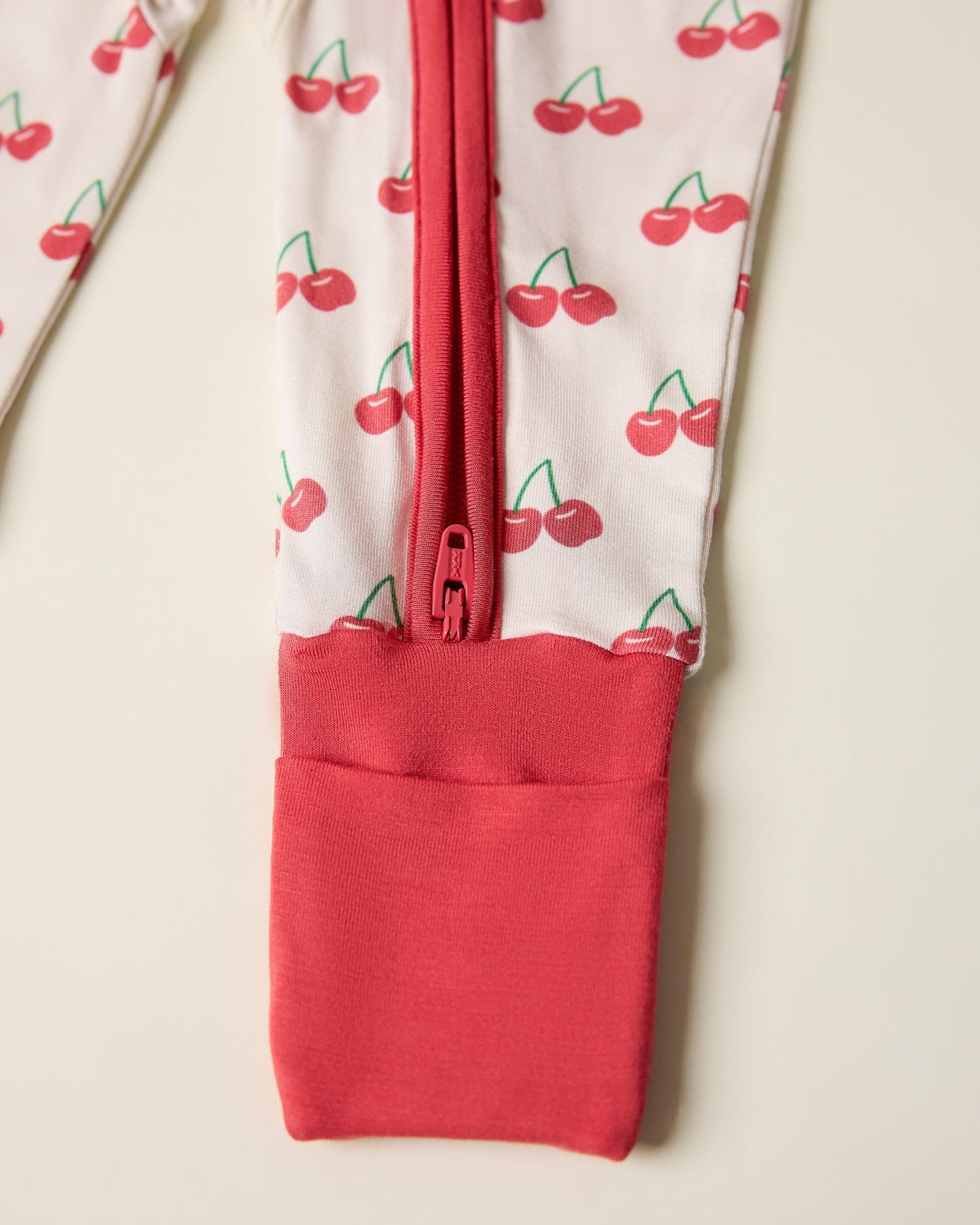 Bamboo Baby Pajama | Ivory Cherries