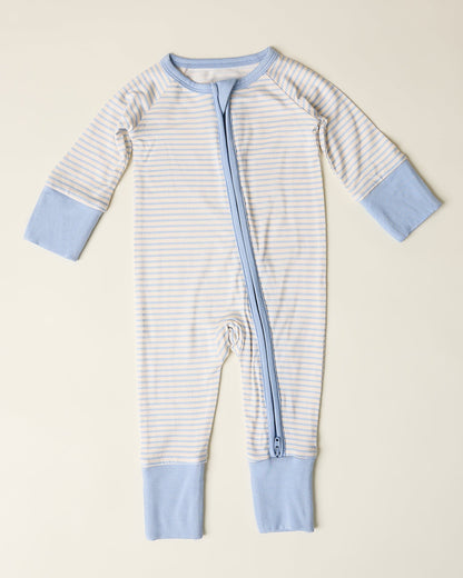 Bamboo Baby Pajama | Blue Candy Stripe