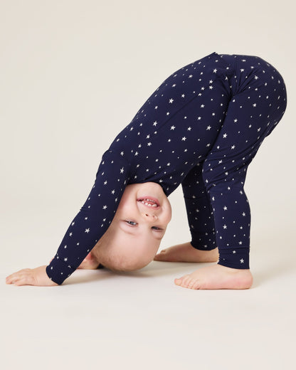 Bamboo Baby Two-Piece Pajama Set | Navy Stars