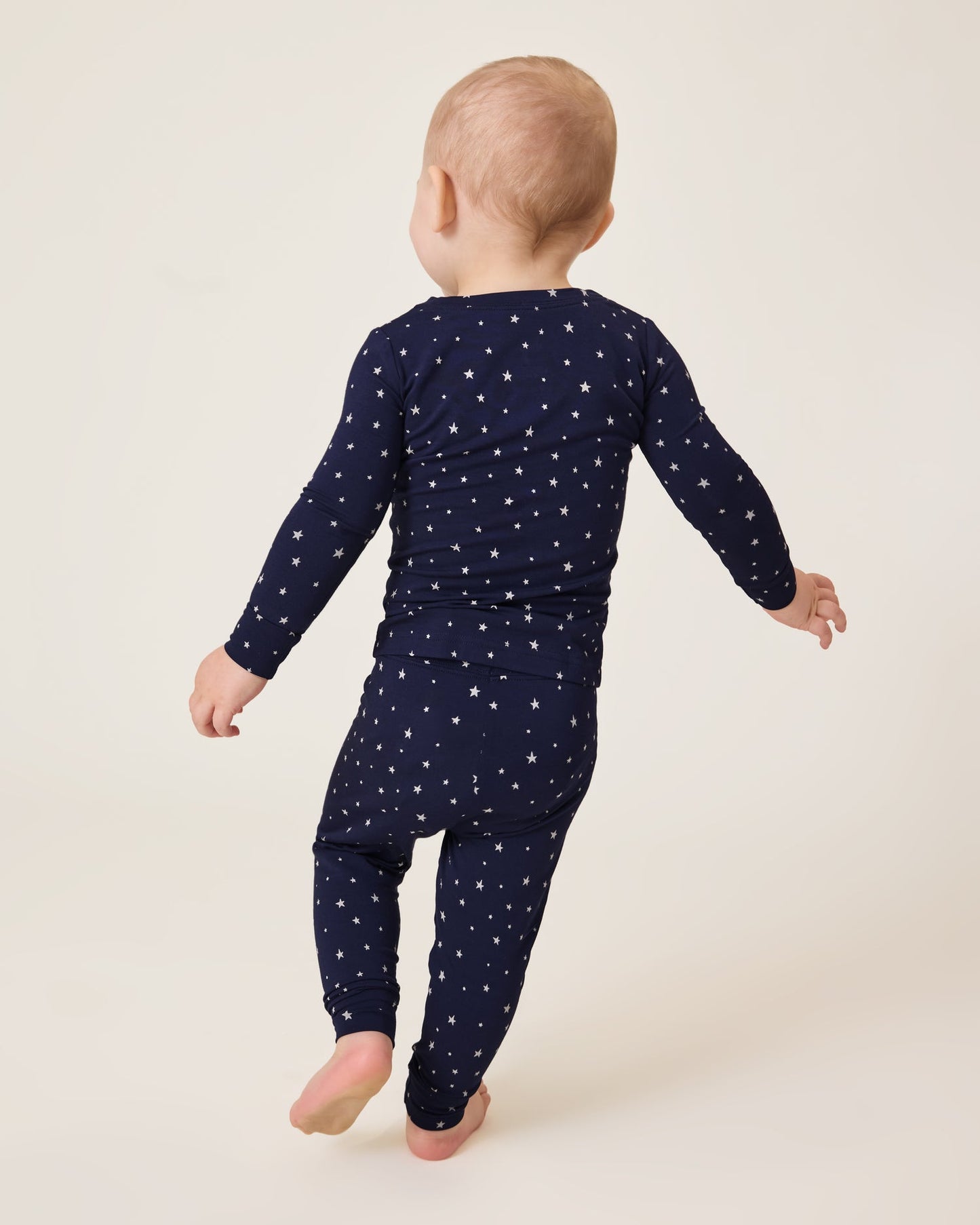 Bamboo Baby Two-Piece Pajama Set | Navy Stars