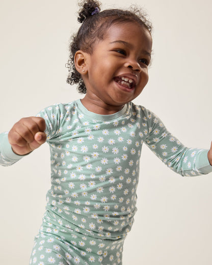 Bamboo Baby Two-Piece Pajama Set | Sage Daisies