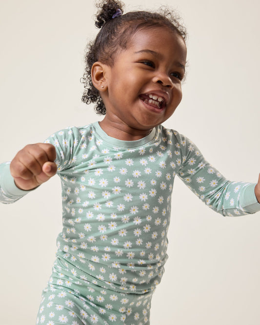 Bamboo Baby Two-Piece Pajama Set | Sage Daisies