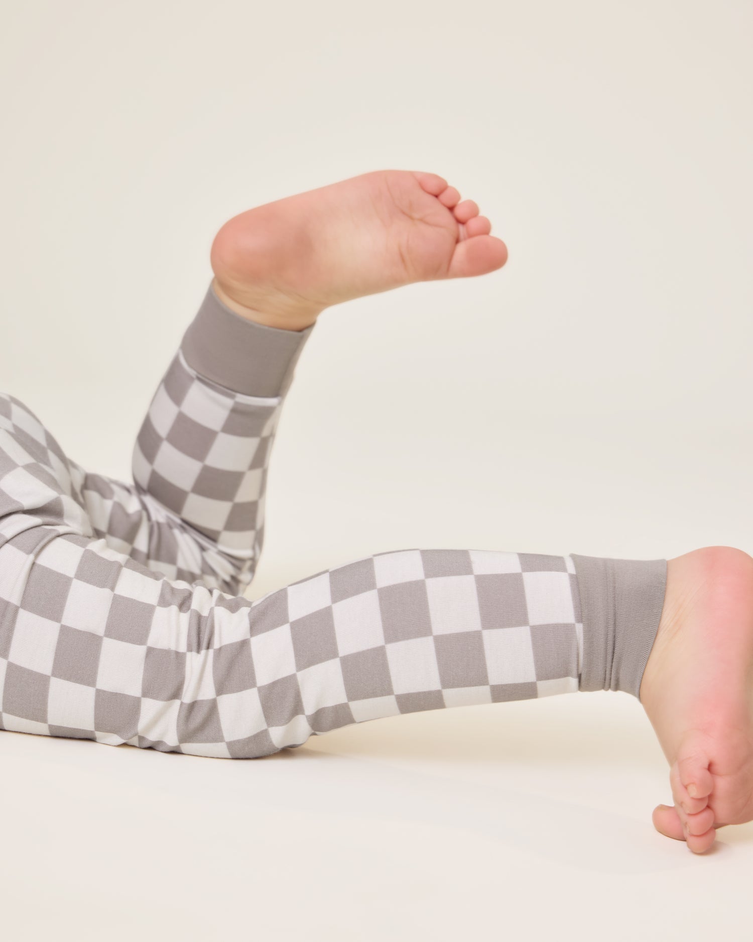 Bamboo Baby Two-Piece Pajama Set | Taupe Checker
