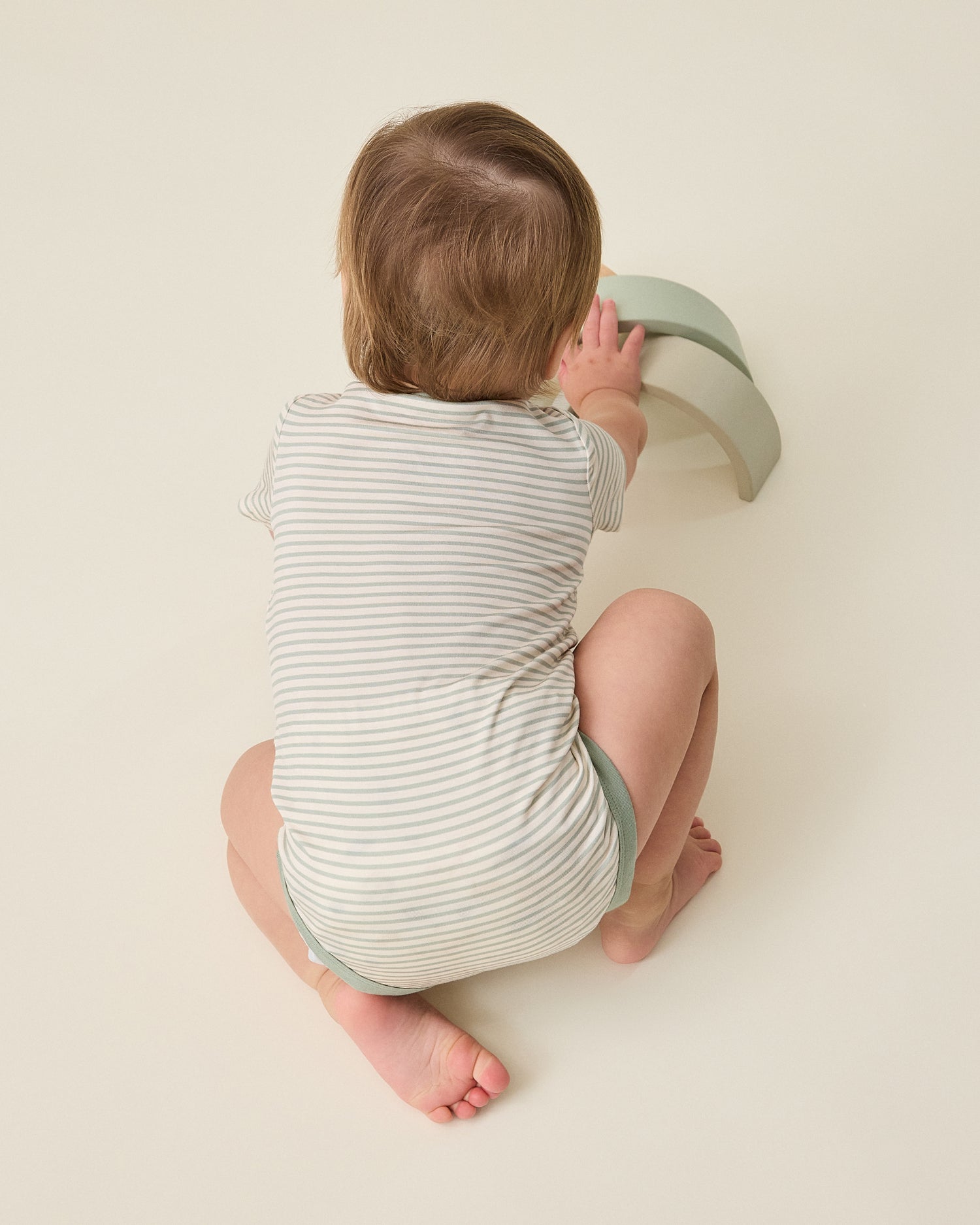 Baby Onesie Two-Pack | Sage Candy Stripe