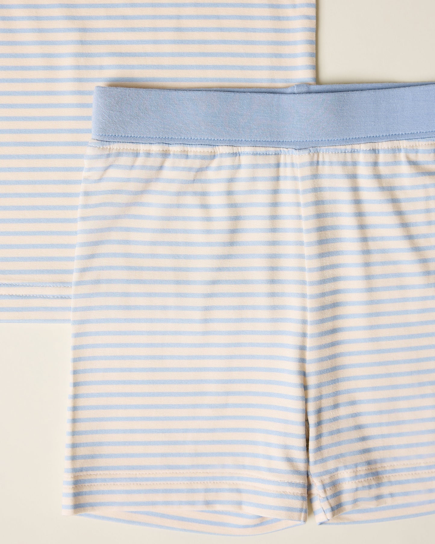 Bamboo Short Sleeve & Shorts Set | Blue Candy Stripe