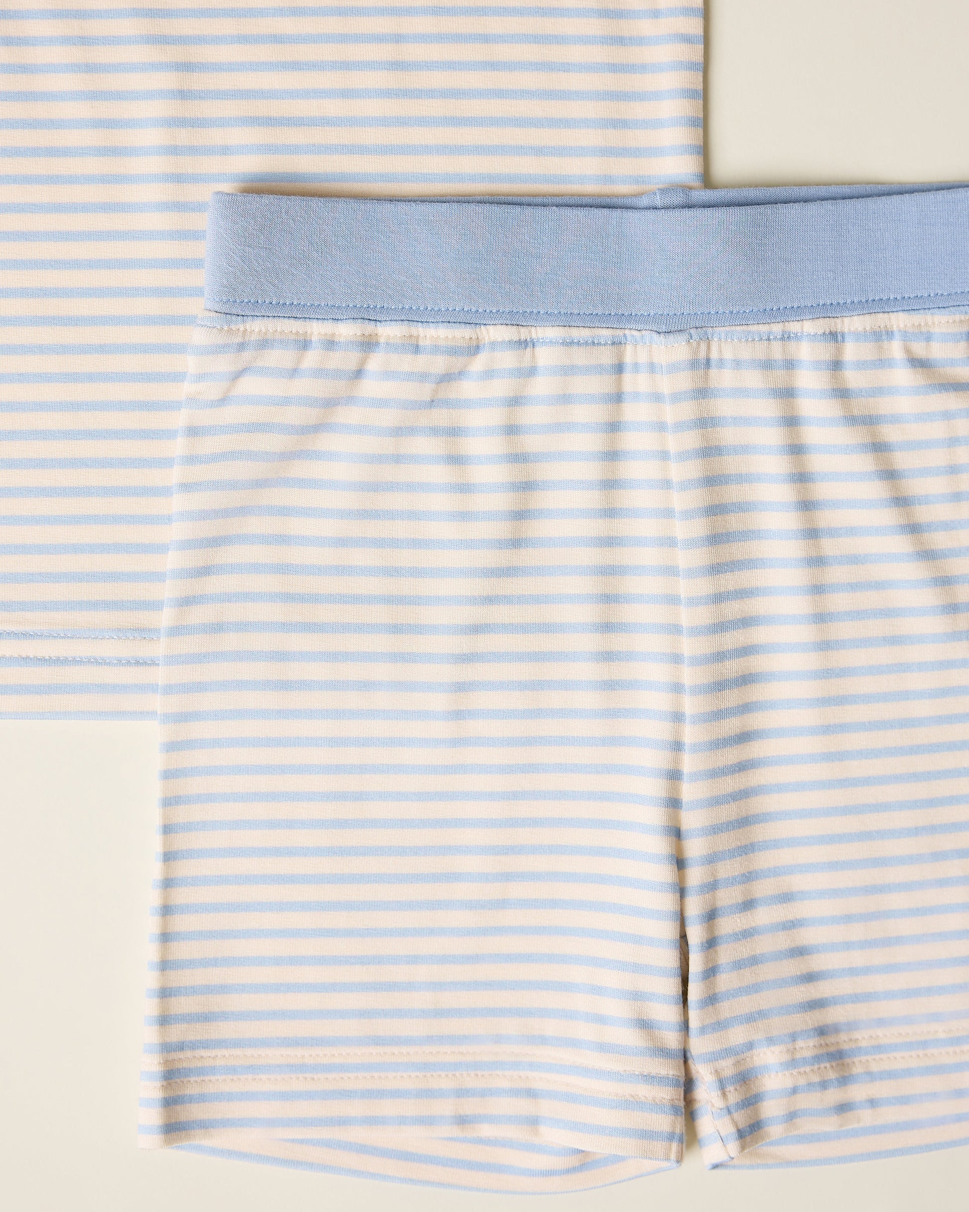 Bamboo Short Sleeve & Shorts Set | Blue Candy Stripe