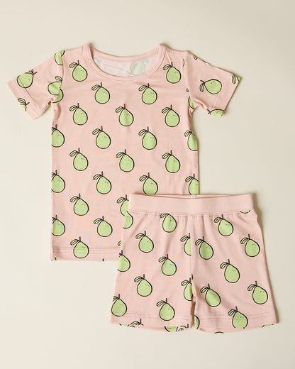 Bamboo Short Sleeve & Shorts Set | Pink Pomelo