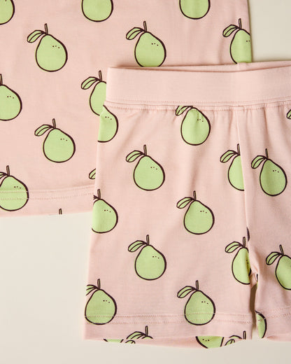 Bamboo Short Sleeve & Shorts Set | Pink Pomelo