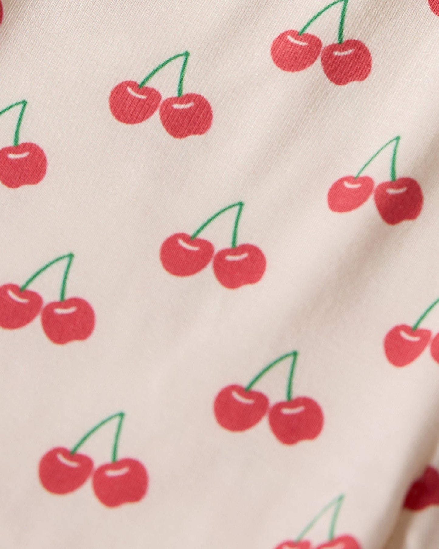Bamboo Short Sleeve & Shorts Set | Ivory Cherries
