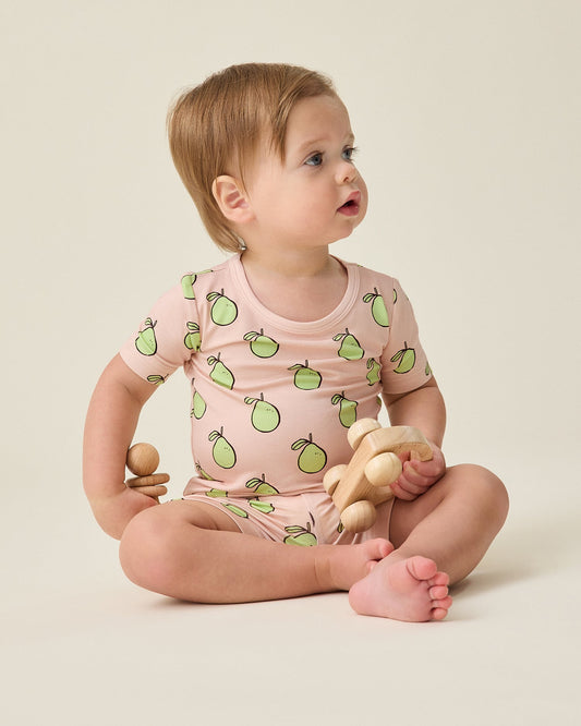 Bamboo Short Sleeve & Shorts Set | Pink Pomelo