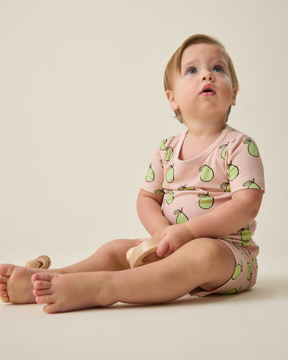Bamboo Short Sleeve & Shorts Set | Pink Pomelo